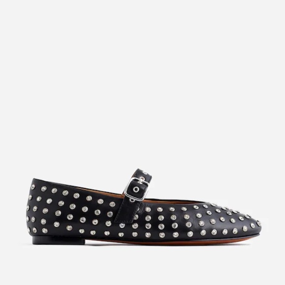 Madewell Black Studded Mary Jane Flats - Picture 2 of 11